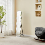 Καθρέπτης Waven pakoworld σε μαύρη απόχρωση 38x28x148εκ - Image 2