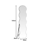 Καθρέπτης Waven pakoworld σε μαύρη απόχρωση 38x28x148εκ - Image 4