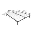 Κρεβάτι-υπόστρωμα Amaso pakoworld μεταλλικό μαύρο 160x200x28εκ - Image 7