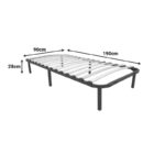 Κρεβάτι-υπόστρωμα Amaso pakoworld μεταλλικό μαύρο 90x190x28εκ - Image 6