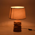 Επιτραπέζιο φωτιστικό Wabbi Inart Ε27 κεραμικό σε γκρι antique -μπεζ απόχρωση Φ28x41εκ - Image 2