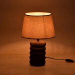 Επιτραπέζιο φωτιστικό Graike Inart Ε27 κεραμικό σε γκρι antique-μπεζ απόχρωση Φ26x37εκ - Image 2