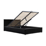 Κρεβάτι Dellia pakoworld με αποθηκευτικό χώρο pu μαύρο 120x200εκ - Image 2
