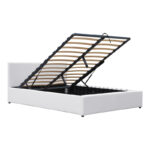 Κρεβάτι Dellia pakoworld με αποθηκευτικό χώρο pu λευκό 150x200εκ - Image 3