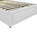 Κρεβάτι Huga pakoworld με αποθηκευτικό χώρο ύφασμα γκρι 120x200εκ - Image 7