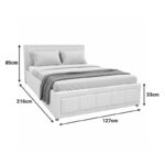 Κρεβάτι Huga pakoworld με αποθηκευτικό χώρο ύφασμα γκρι 120x200εκ - Image 8