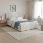 Κρεβάτι Snuggle pakoworld με αποθηκευτικό χώρο ύφασμα γκρι 160x200εκ - Image 2