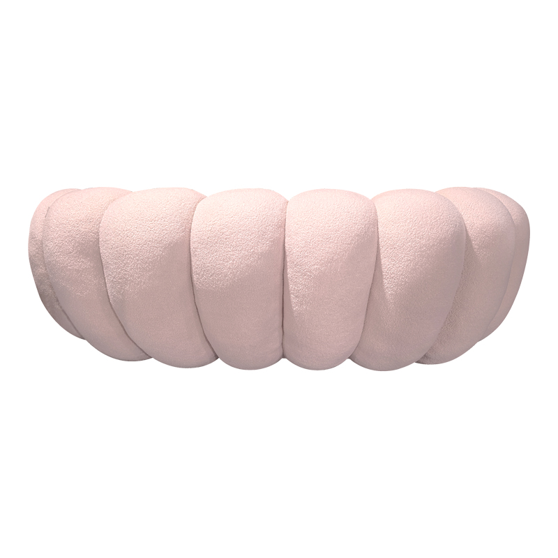 392-000003-3 Καναπές Embrace pakoworld μπουκλέ ύφασμα σε ροζ απόχρωση 180x105x65εκ - Image 4