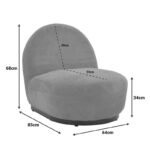 Πολυθρόνα Zenny pakoworld υφασμα terracotta 64x85x68εκ - Image 8