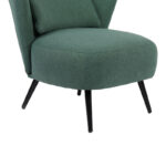 Πολυθρόνα Nagreta pakoworld πράσινο ύφασμα με μεταλλικό πόδι σε μαύρη απόχρωση 77x73x74εκ - Image 7