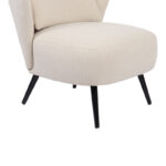 Πολυθρόνα Nagreta pakoworld κρεμ ύφασμα με μεταλλικό πόδι σε μαύρη απόχρωση 77x73x74εκ - Image 7