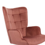 Καρέκλα γραφείου διευθυντή Lobima pakoworld περιστρεφόμενη σάπιο μήλο βελούδο 68x71x105-112εκ - Image 6