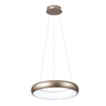 InLight Κρεμαστό φωτιστικό LED 36W 3CCT από χρυσαφί και λευκό ακρυλικό D:60cm (42024-A-Golden)