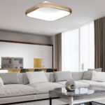 InLight Πλαφονιέρα οροφής LED 40W 3CCT από χρυσαφί μέταλλο και λευκό ακρυλικό D:45cm (42031-Golden) - Image 3