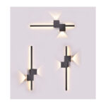 Inlight Επιτοίχιο φωτιστικό LED 14W & 2*3W 3CCT από μαύρο μέταλλο (43043-BL) - Image 4