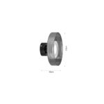 Inlight Επίτοιχο φωτιστικό από μαύρο μέταλλο και φιμέ γυαλί 12W 1320LM 3CCT D:20cm (43060-Black/smoky) - Image 2