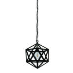 InLight Κρεμαστό φωτιστικό από μαύρο μέταλλο 1XE27 D:30cm (4418-BL)