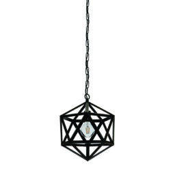 InLight Κρεμαστό φωτιστικό από μαύρο μέταλλο 1XE27 D:30cm (4418-BL)