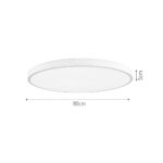 InLight Πλαφονιέρα οροφής LED 50W 3CCT (by switch on base) από λευκό μέταλλο και ακρυλικό D:80cm (42035-A-White)