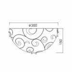 NETTO ΑΠΛΙΚΑ 1ΧΕ27 ΑΜΜΟΒΟΛΗ ΔΙΑΦΑΝΗ ΣΧΕΔΙΑ Φ30CM CHAPLIN - Image 3