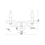 ^NETTO ΕΠΙΤΟΙΧΟ Φ/Σ 2ΧΕ14 ΦΙΜΕ ΚΡΥΣΤΑΛΛΟ+ΧΡΩΜΙΟ ΜΕΤΑΛΛΟ 40X30CM LUNARIA - Image 3