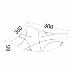 NETTO ΠΛΑΦΟΝΙΕΡΑ ΤΕΤΡΑΓΩΝΗ ΣΧΕΔΙΑ Φ30CM 2XE27 LOCRIS - Image 3