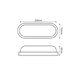 LED PC WHITE WALL LUMINAIRE 230V AC IP65 20W 1800lm 6000K 110° Ra80 - Image 2