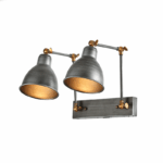 ^NETTO ΕΠΙΤΟΙΧΟ Φ/Σ 2ΧΕ27 ΜΕΤΑΛΛΙΚΟ ΜΑΥΡΟ-ΑΣΗΜΙ ΒΡΑΧΙΟΝΑΣ 39Χ30Χ36C THALASSA