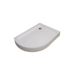 Ντουζιέρα ασύμμετρη ημικυκλική ακρυλική δεξιά FLORA 650 KARAG 90x120x5