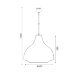 NETTO ΚΡΕΜΑΣΤΟ Φ/Σ 1ΧΕ27 ΜΕΤΑΛΛΙΚΟ ΚΗΑΚΙ Φ35XH135CM HAVANA - Image 3