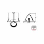 WHITE LED RECESSED MOVABLE LUMINAIRE 30W 3000K 60° 3400LM 230V Ra80 - Image 2