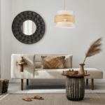 JAPAN-ΦΩΤΙΣΤΙΚΟ ΚΡΕΜΑΣΤΟ ΜΠΕΖ ΥΦΑΣΜΑΤΙΝΟ ΣΥΜΒΑΤΙΚΟ ΙΡ20 1xΕ27 400xH1300mm - Image 2