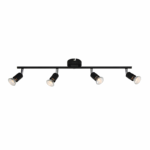 NETTO ΣΠΟΤ IIII ΜΑΥΡΟ ΜΑΤ 4 Χ GU10 TRINITY