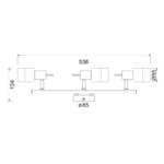 NETTO ΣΠΟΤ ΙΙΙ ΝΙΚΕΛ ΜΕ ΔΙΑΦΑΝΟ ΓΥΑΛΙ 3 Χ GU10 PLATINUM - Image 3