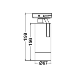 SAND WHITE LED ZOOMABLE TRACK LUMINAIRE 15W 4000K 1-PHASE 20-50° 1500LM MAX. 230V AC Ra80 5YRS - Image 2