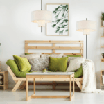 ΔΑΠΕΔΟΥ ΜΑΥΡΟ ΜΕΤΑΛΛΟ ΔΥΟ ΕΠΙΠΕΔΩΝ ΜΠΕΖ ΥΦΑΣΜΑΤΙΝΟ ΚΑΠΕΛΟ D46*H165cm 1*E27 ANAFI - Image 3