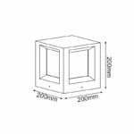 ^ΦΩΤΙΣΤΙΚΟ ΚΗΠΟΥ 200MM IP65 Ε27 Max.7W ΛΕΥΚΟ ΤΣΙΜΕΝΤΟ & PC ΚΑΛΥΜΜΑ - Image 2