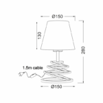 NETTO ΠΟΡΤΑΤΙΦ ΜΑΥΡΟ ΜΕΤΑΛΛΙΚΟ 1XE27 LAGOS - Image 3