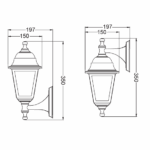4S PLASTIC WALL GARDEN RUST LUMINAIRE E27 IP44 - Image 3