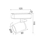 ^NETTO ΕΠΙΤΟΙΧΟ Φ/Σ 1XGU10 ΛΕΥΚΟ ΑΛΟΥΜΙΝΙΟ 13Χ7Χ12CM DISCO - Image 3