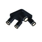 ^NETTO ΕΠΙΤΟΙΧΟ Φ/Σ 4XGU10 DIVINO ΜΑΥΡΟ ΑΛΟΥΜΙΝΙΟ IP20 21X21X13