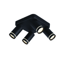 ^NETTO ΕΠΙΤΟΙΧΟ Φ/Σ 4XGU10 DIVINO ΜΑΥΡΟ ΑΛΟΥΜΙΝΙΟ IP20 21X21X13