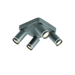 ^NETTO ΕΠΙΤΟΙΧΟ Φ/Σ 4XGU10 DIVINO ΓΚΡΙ ΑΛΟΥΜΙΝΙΟ IP20 21X21X13