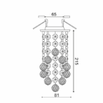 NETTO ΣΠΟΤ MR16 ΜΕ ΚΡΥΣΤΑΛΛΑ 230X90mm MORIA - Image 3