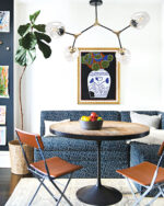 InLight Κρεμαστό φωτιστικό από μαύρο μέταλλο και διάφανο γυαλί 4XE27 D:120cm (6129-4-GL) - Image 2