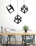 InLight Κρεμαστό φωτιστικό από μαύρο μέταλλο 3XE27 D:60cm (4400-3-BL-ΡΑΓΑ) - Image 3