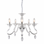 NETTO ΚΡΕΜΑΣΤΟ ΑΚΡΥΛΙΚΟ ΔΙΑΦΑΝΟ 5Χ40W Ε14 53x H43cm FIRENZE