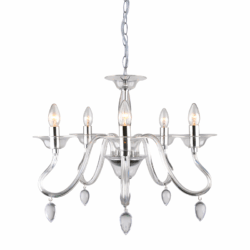 NETTO ΚΡΕΜΑΣΤΟ ΑΚΡΥΛΙΚΟ ΔΙΑΦΑΝΟ 5Χ40W Ε14 53x H43cm FIRENZE