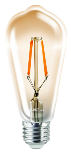 JUST LED JUSTLed-LED Filament Ε27 ST64 10W 3000K Θερμό AMBER DIM (B276410301)