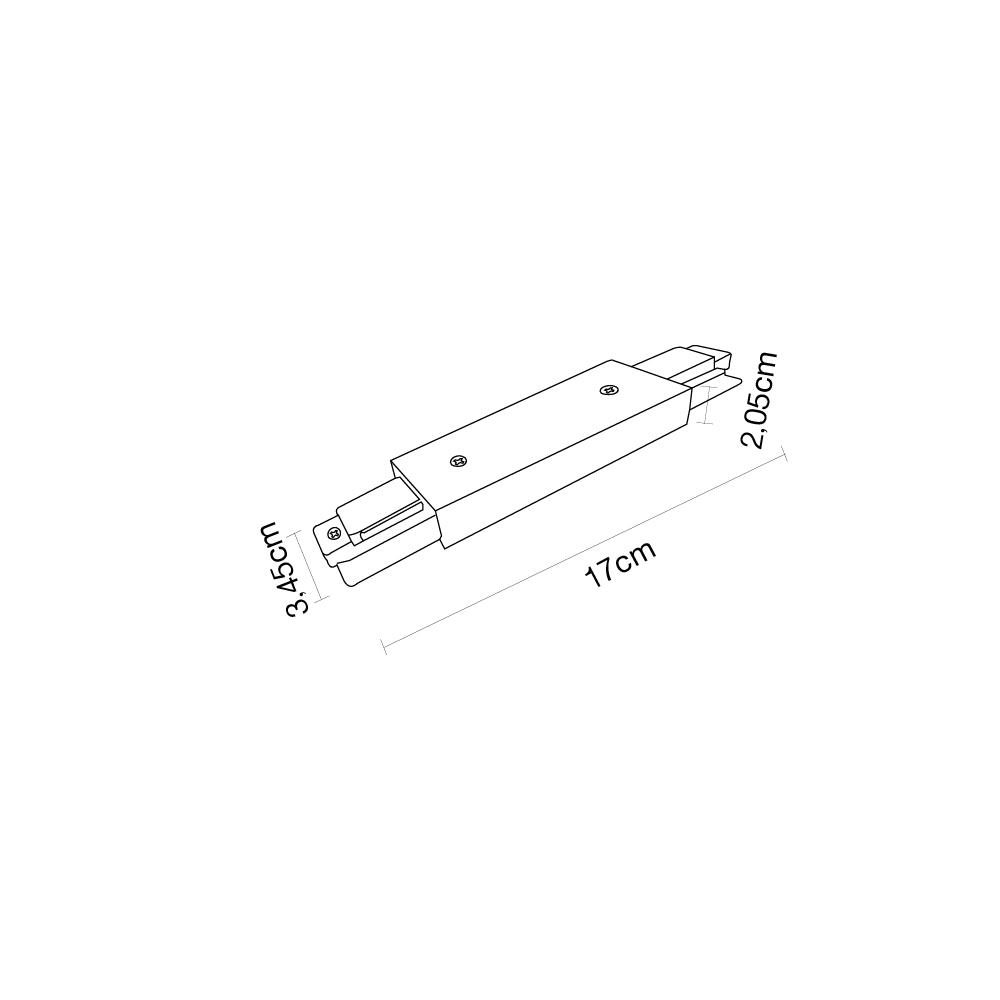 TC1-035-Black_2 Inlight Σύνδεσμος Ευθεία Μονοφασικής Ράγας σε μαύρη απόχρωση (TC1-035-Black) - Image 2